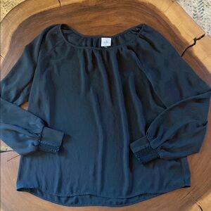 Cabi Round Trip Blouse #4338 Black / Size Medium